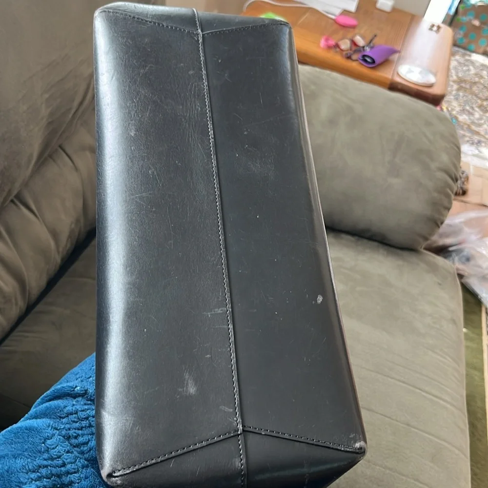 Mansur Graviel large black leather tote with mini - Picture 5 of 7